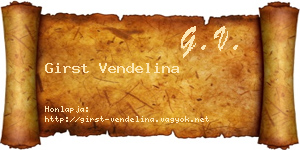 Girst Vendelina névjegykártya